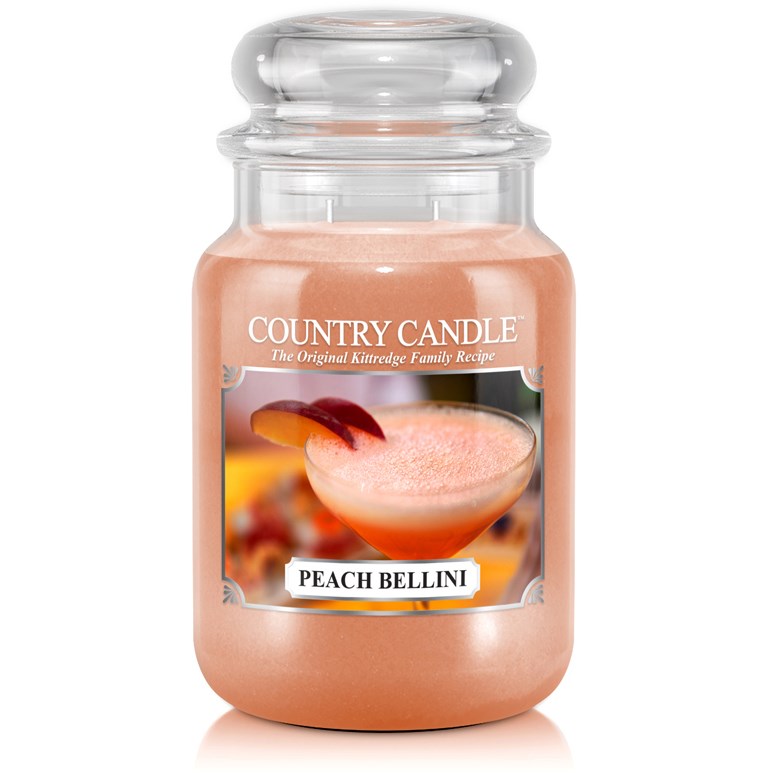 Läs mer om Country Candle Peach Bellini 2 Wick Large Jar 150 h