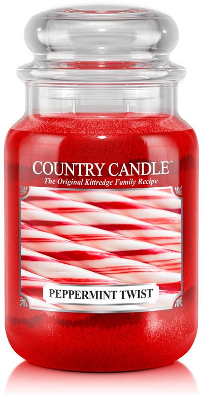 Country Candle 2 Wick Large Jar Peppermint Twist