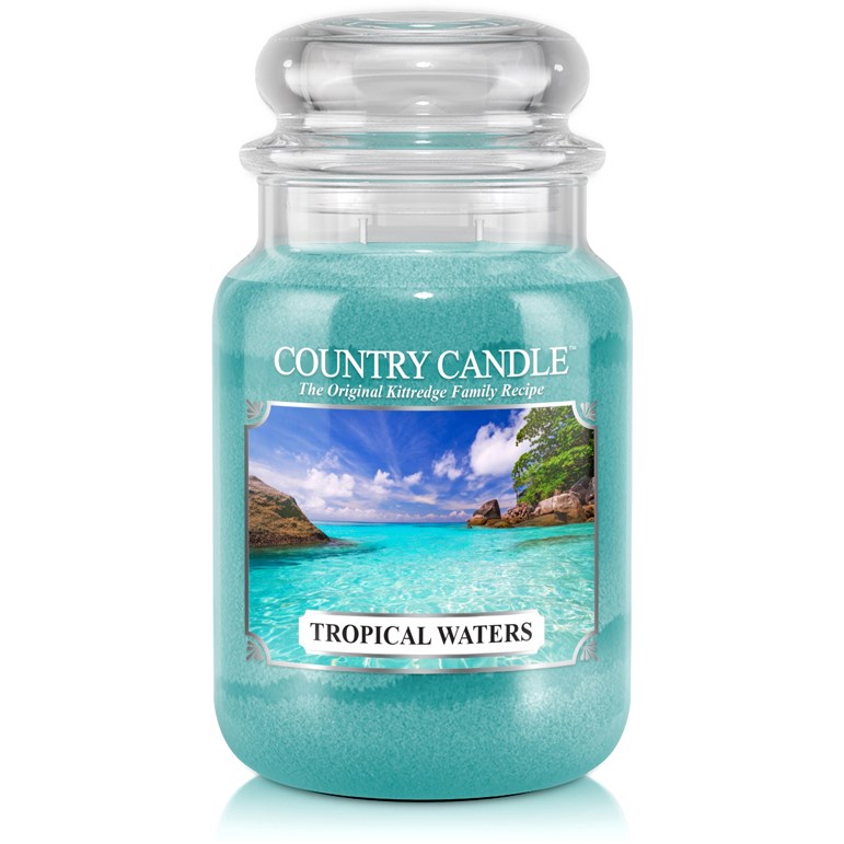 Läs mer om Country Candle Tropical Waters 2 Wick Large Jar 150 h