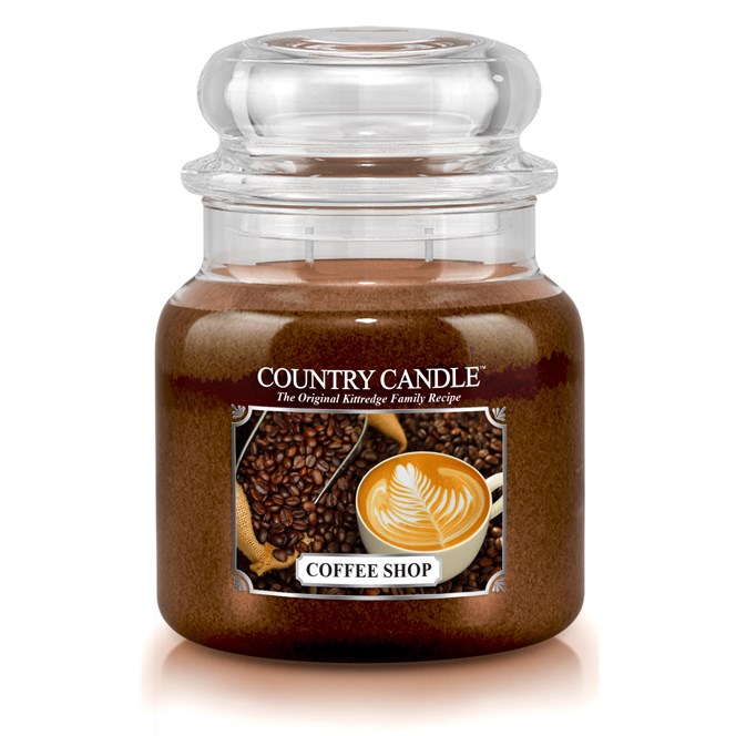 Läs mer om Country Candle Coffee Shop 2 Wick Medium Jar Coffee Shop 75 h