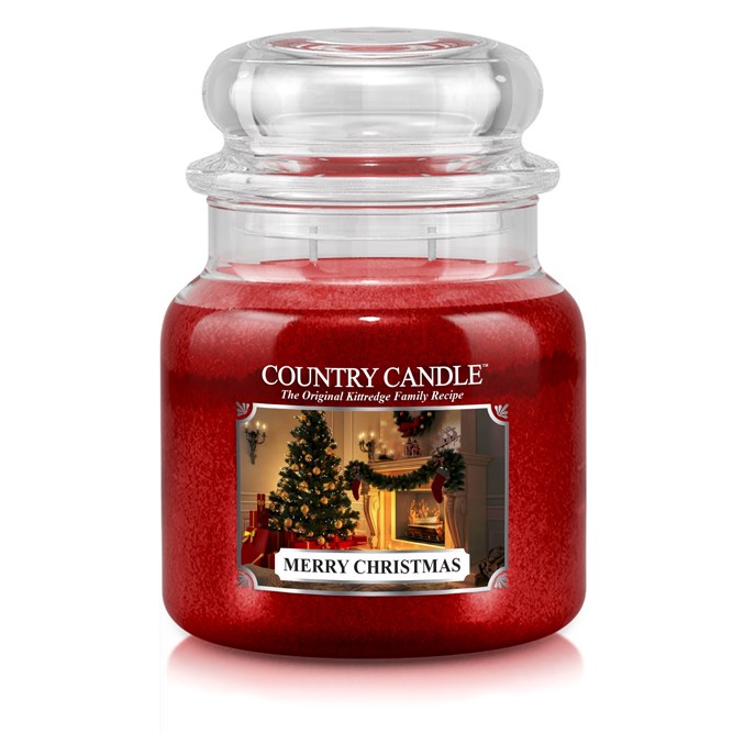Country Candle Merry Christmas Christmas Scent 2 Wick Medium Jar