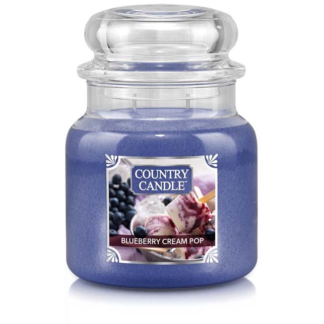 Country Candle Medium Jar Blueberry Cream Pop 453 g
