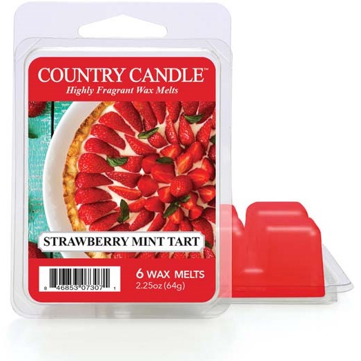 Läs mer om Country Candle Wax Melts Strawberry Mint Tart 64 g
