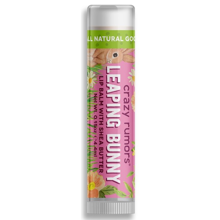 Läs mer om Crazy Rumors Leaping Bunny Plum Apricot Lip Balm % donated to leaping