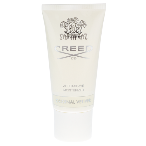 En vit tub märkt 'CREEK' med en krona, för after-shave och fuktighetskräm, kallad 'Original Vetiver'.