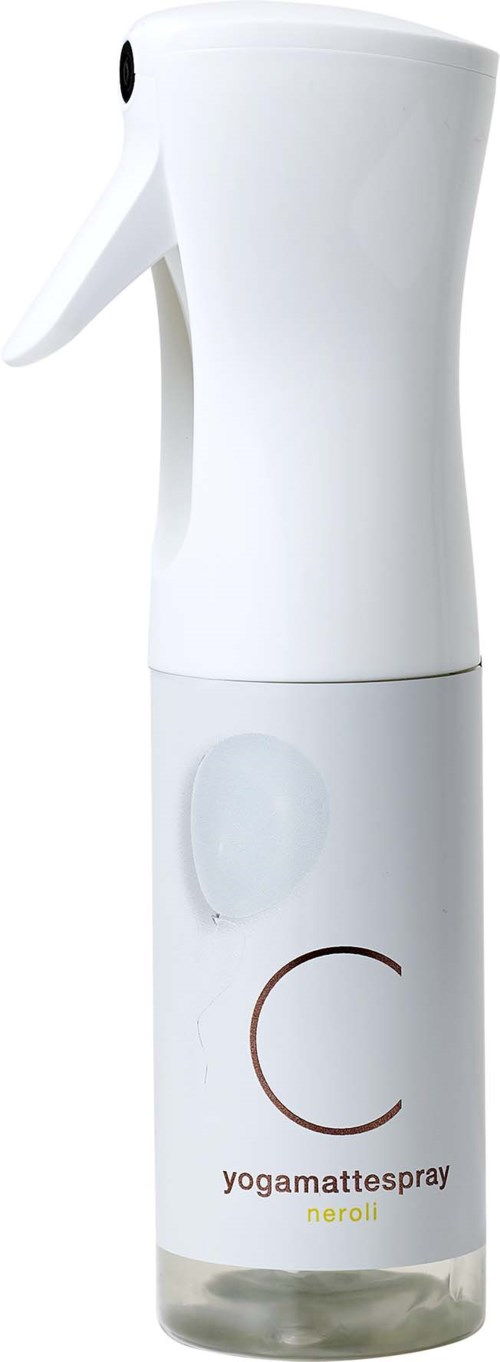 A white spray bottle shaped like a bird with a long beak and a spray nozzle. It has a label with a circle and text.
