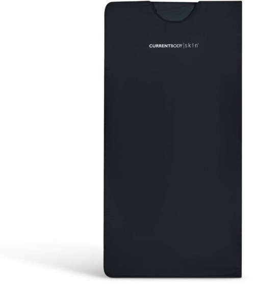 En lang, svart, rektangulær boks med ordene 'CURRENTBODY skin' øverst.
