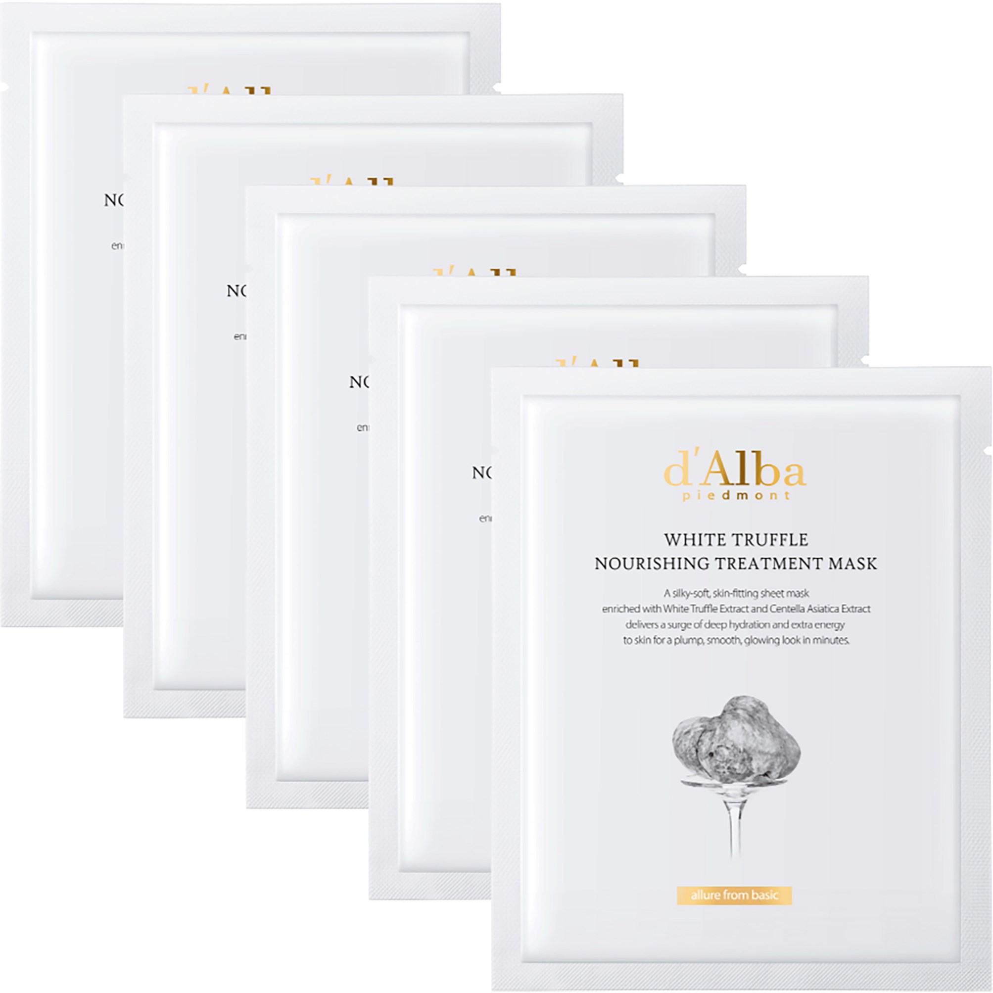 d'Alba White Truffle Nourishing Treatment Mask 5 stk