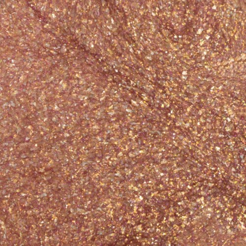 A close-up of a glittery, golden-brown textured surface, shiny and sparkly throughout.