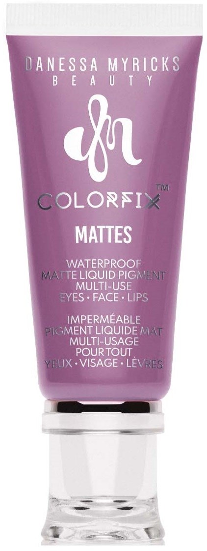 Violetti putkilu Danessa Myricks Beauty Colorfix Matte, vedenkestävä, monikäyttöinen pigmentti silmille, kasvoille ja huulille.