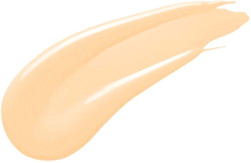 A beige cream stroke with a smooth, curved shape, possibly a makeup or skincare product.