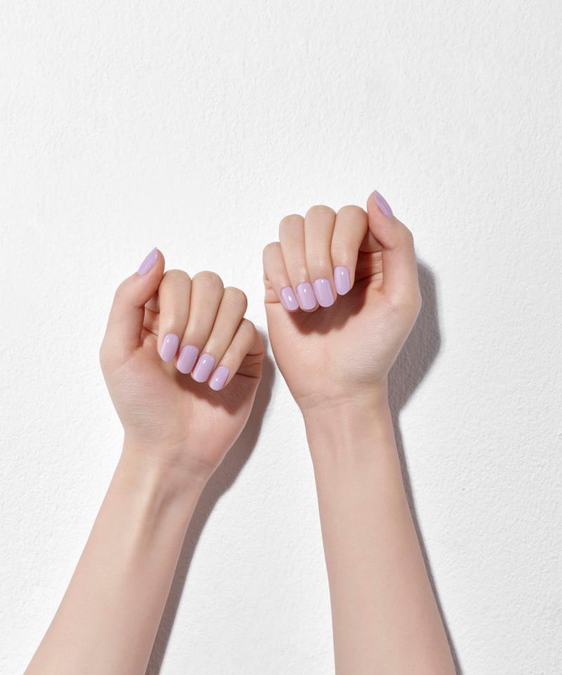 Dashing Diva Glaze Semi Cured Solid Color Gel Nail Strips Creamy Lilac