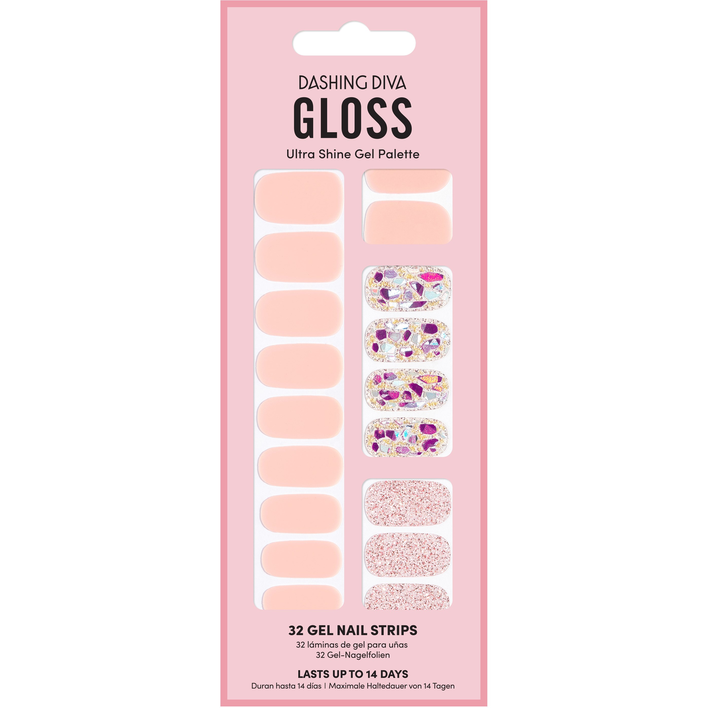 Dashing Diva Gloss Palette Gel Nail Strips Bring In The Blin