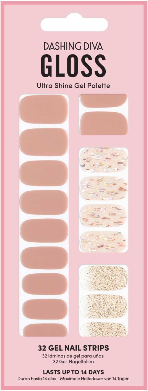 Dashing Diva Gloss Palette Gel Nail Strips Shyly Blushing