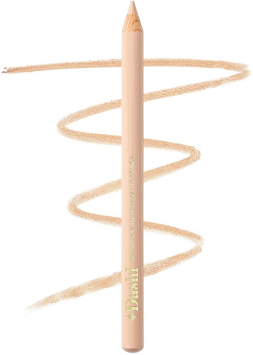 A beige pencil with a spiral of matching color around it, highlighting its shape and design.