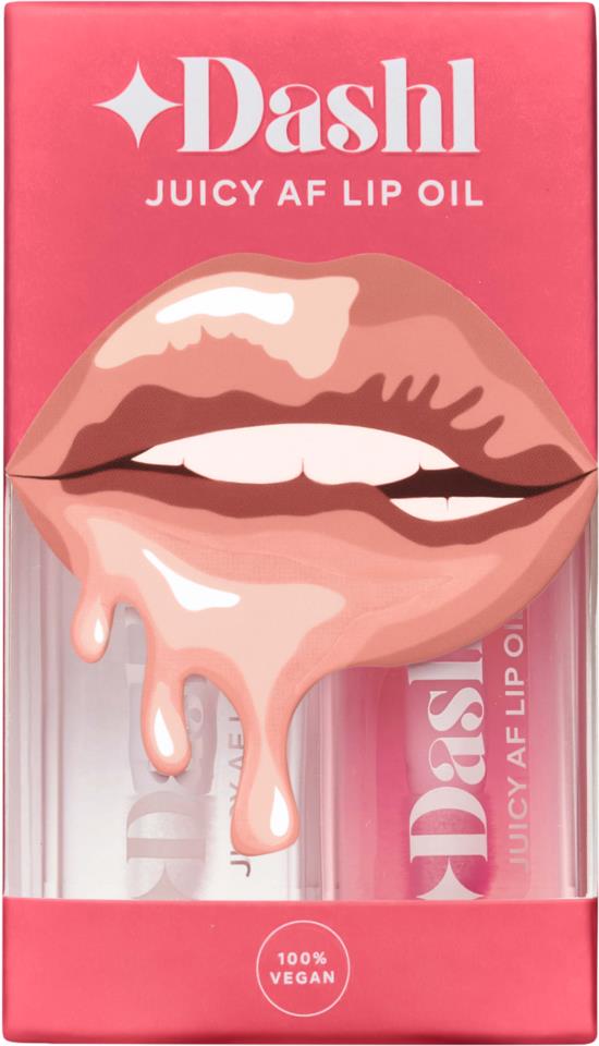 Dashl Juicy AF Lip Oil - 2-Pack Look Good Naked & Blushing