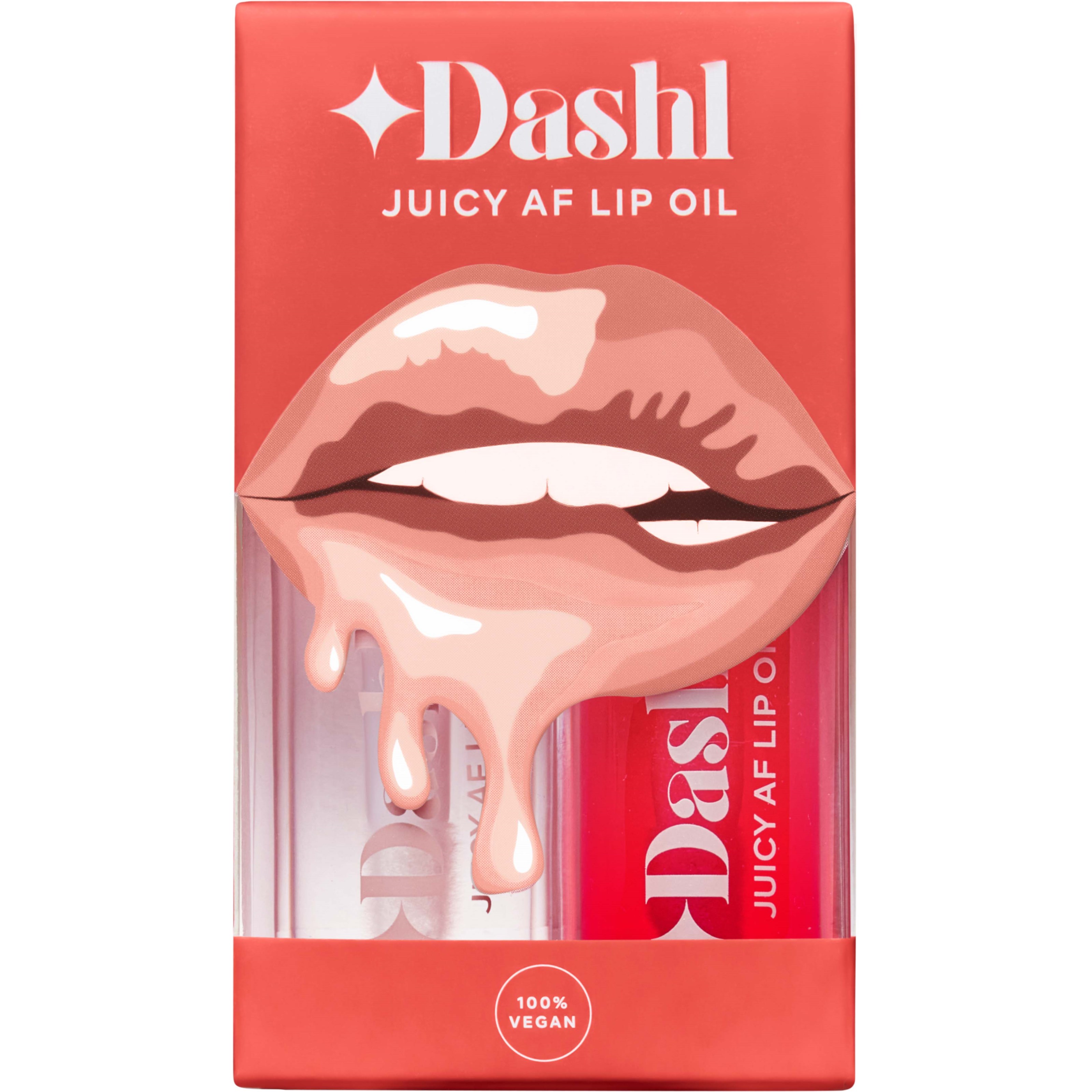 Dashl Juicy AF Lip Oil - 2-Pack Look Good Naked & Lust For Love