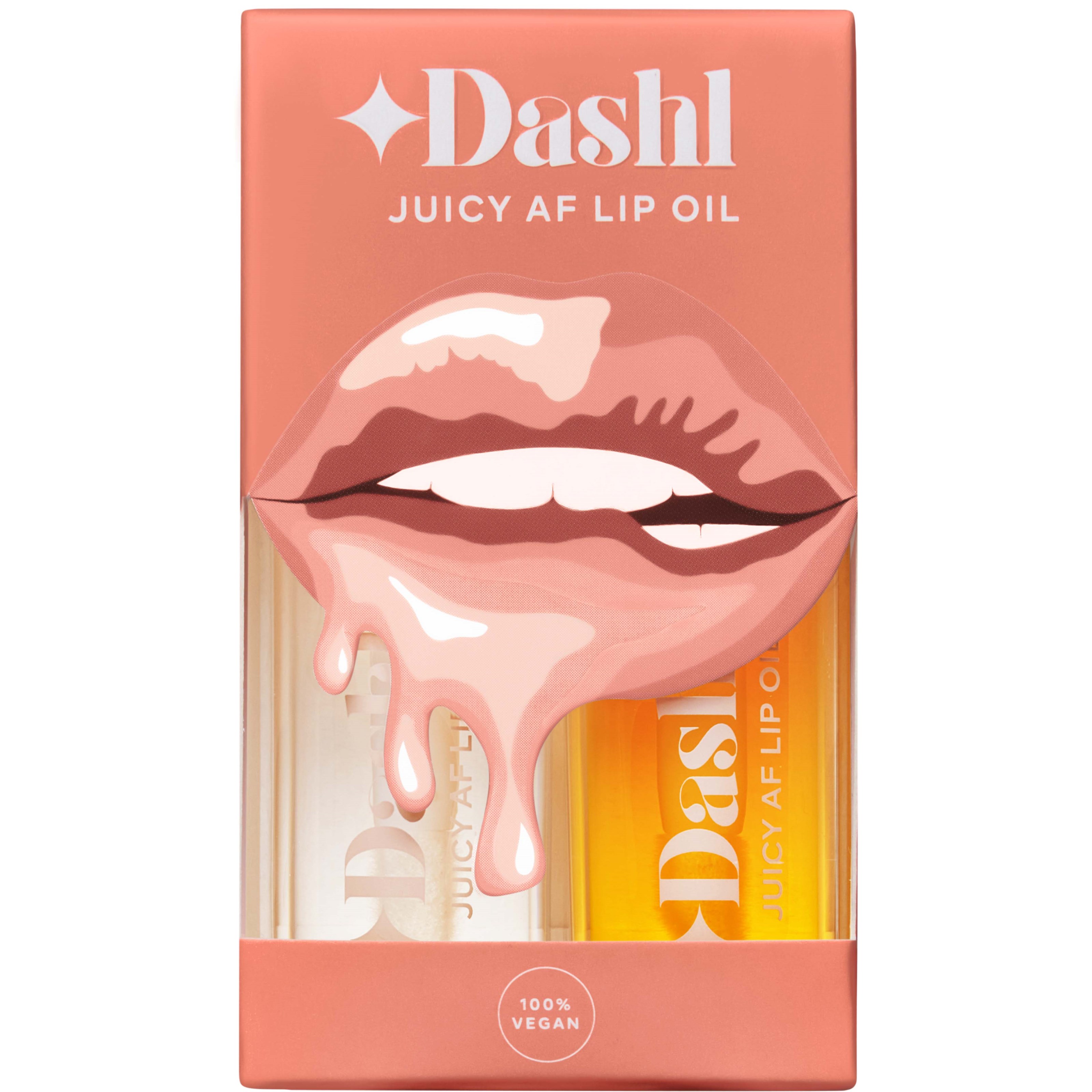 Läs mer om Dashl Juicy AF Lip Oil - 2-Pack Look Good Naked & Melted Sugar