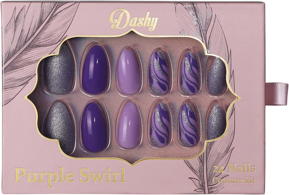 Dashy Nails Purple Swirl