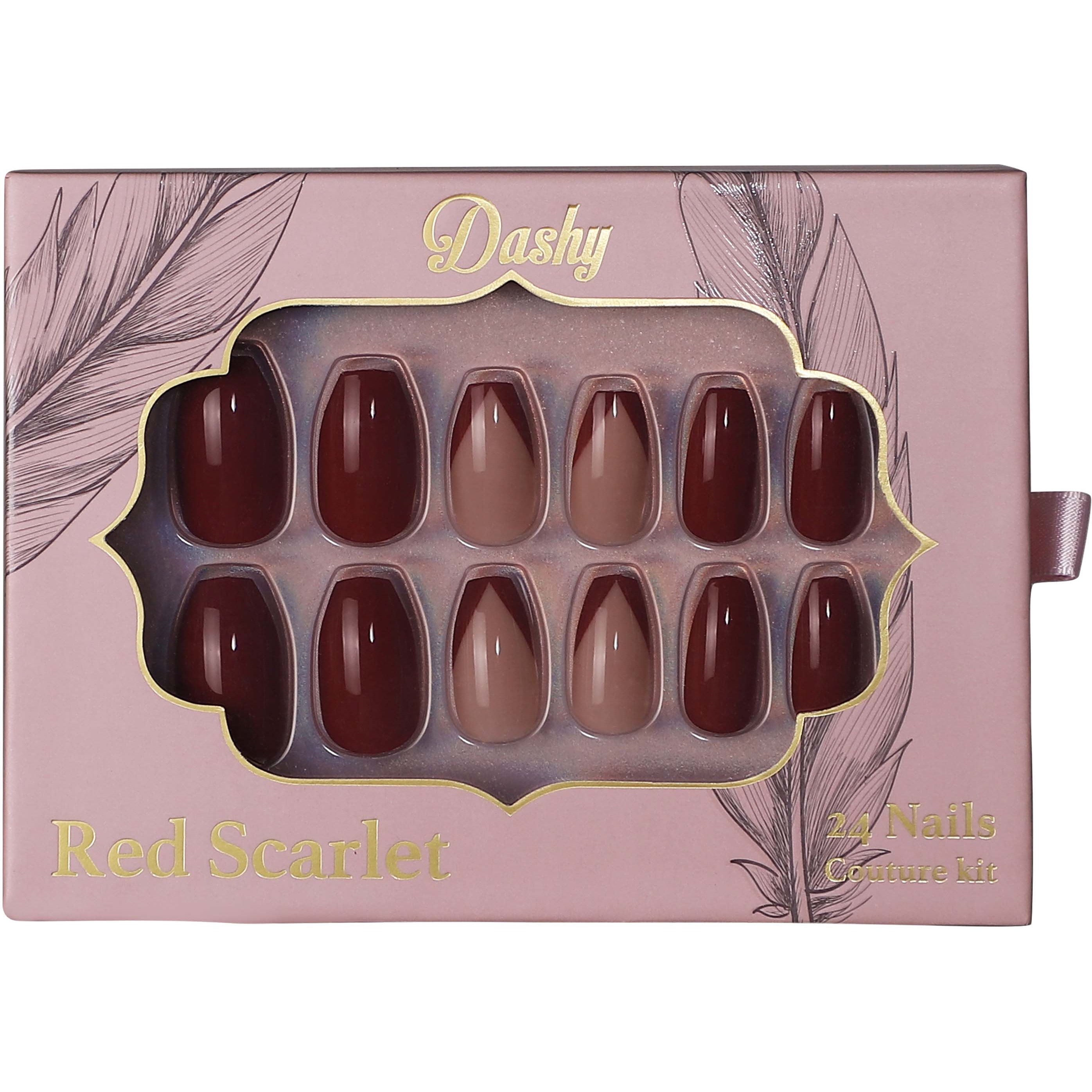 Läs mer om Dashy 24 Nails Couture Kit Red Scarlet