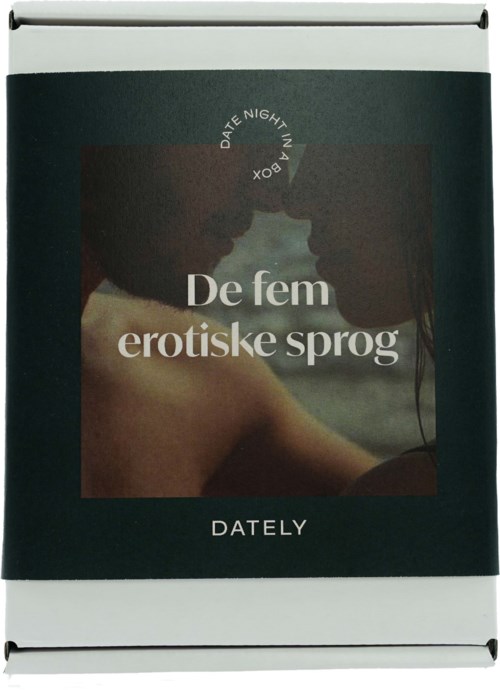 Kirjan kansi kuvalla kahdesta läheisestä ihmisestä ja tittelillä tanskan kielellä eroottisista kielistä.