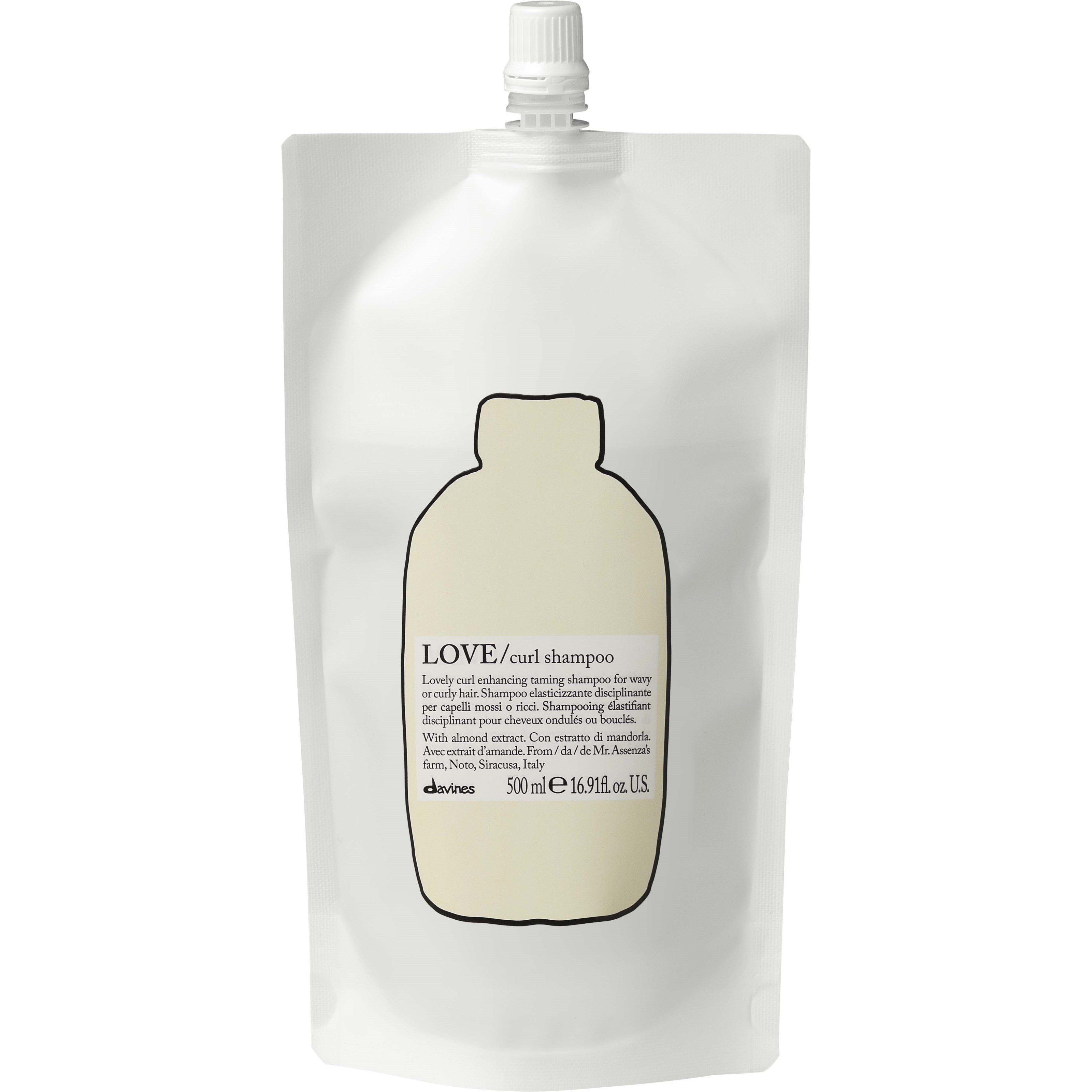 Läs mer om Davines Love Curl Shampoo Refill Pouch 500 ml