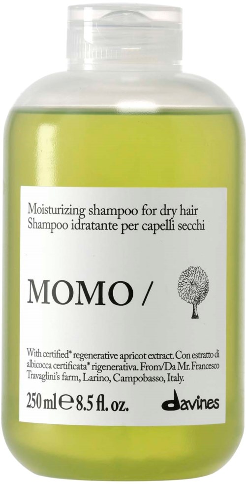 Flaska med fuktgivande schampo för torrt hår med aprikosextrakt, 250 ml, av Davines.