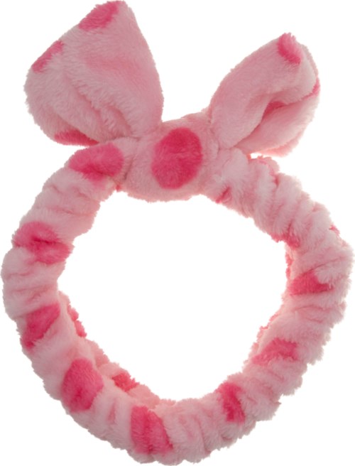 Hellrosa flauschiges Stirnband mit Kaninchenohren. Weiches und niedliches Accessoire für Kinder oder Spaß.