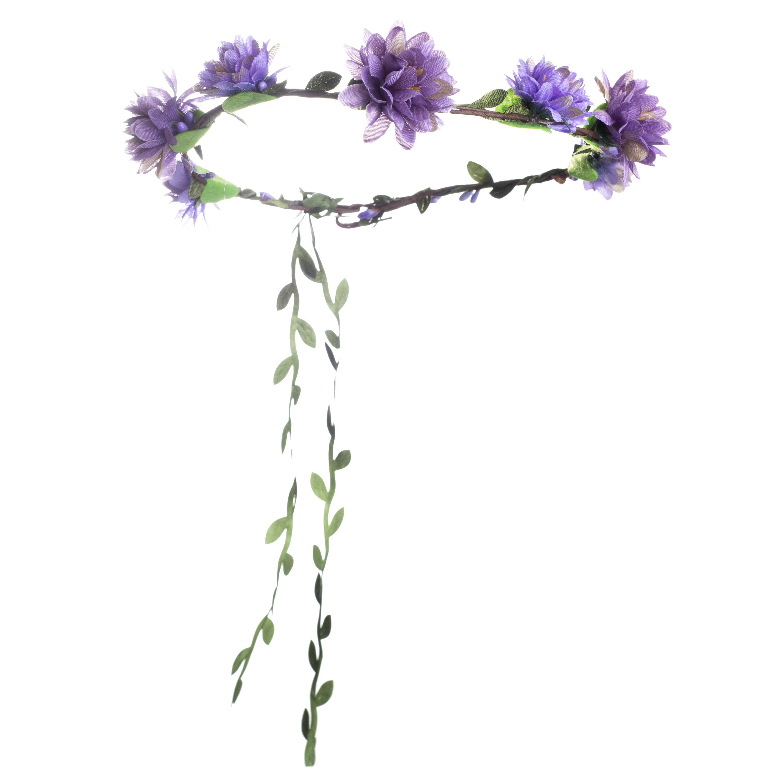 Dazzling Hair Band Flowers Purple