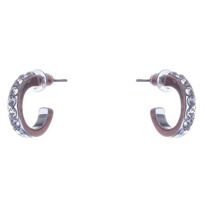 Фото - Сережки Creole Dazzling Earrings Col Small  W Clear Crystals Silver 