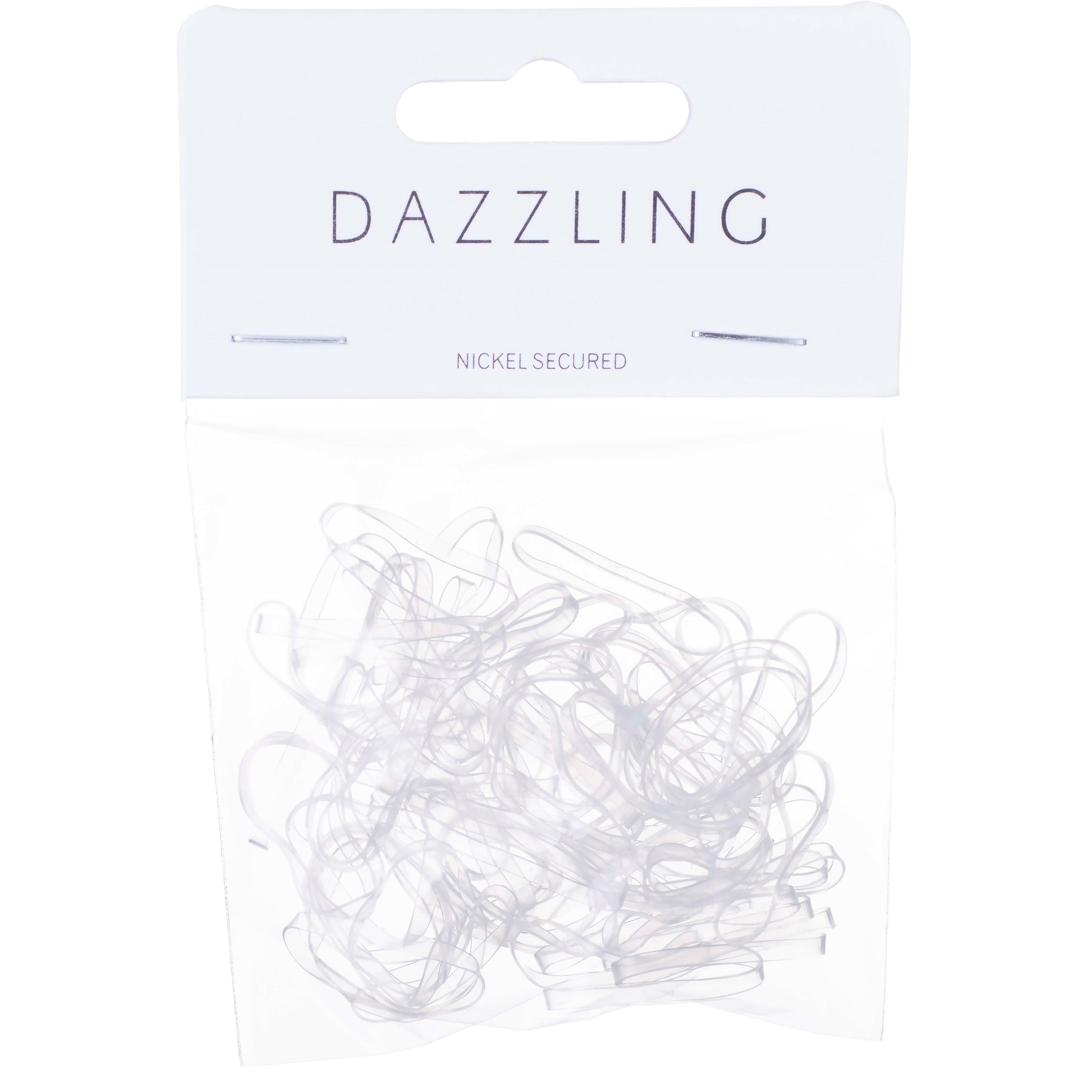 Dazzling Elastic Hair Ties 75 pcs Transparent