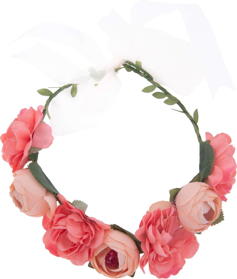 Dazzling Flower Head Band Coral