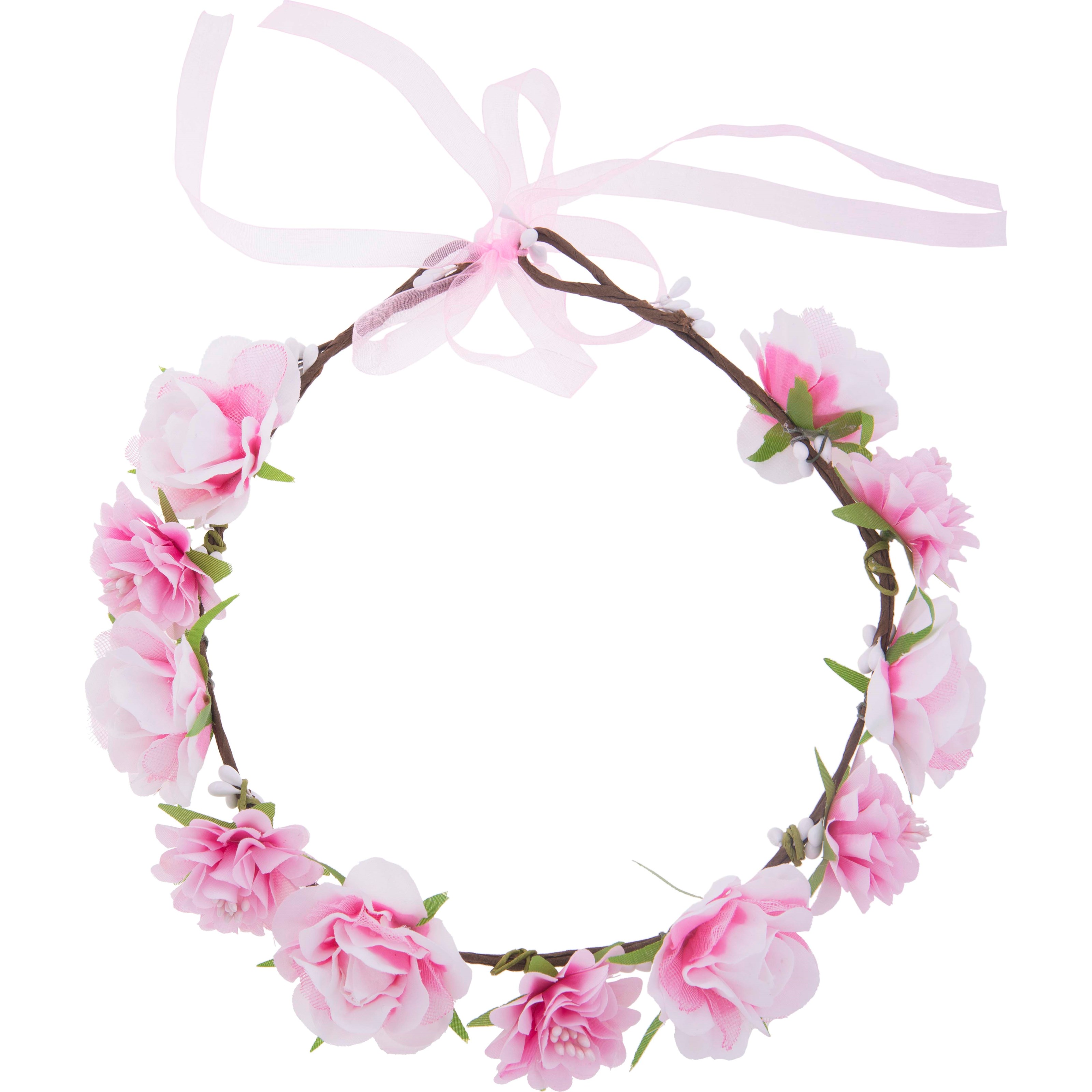 Läs mer om Dazzling Flower Head Band Pink/White
