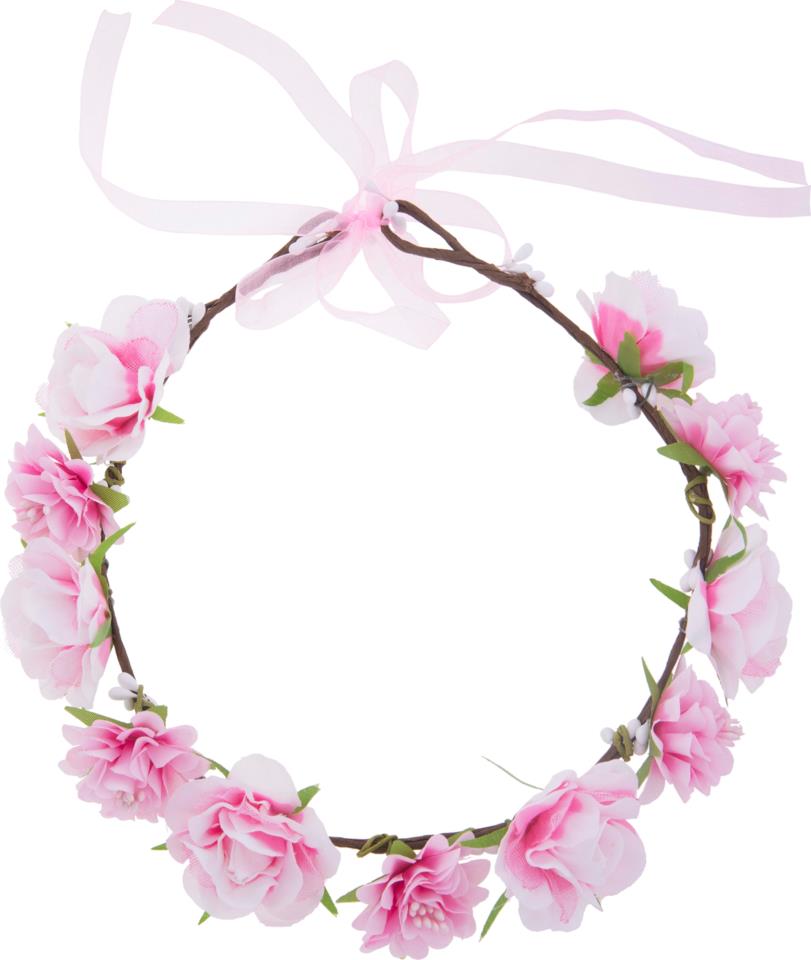 Dazzling Flower Head Band Pink/White