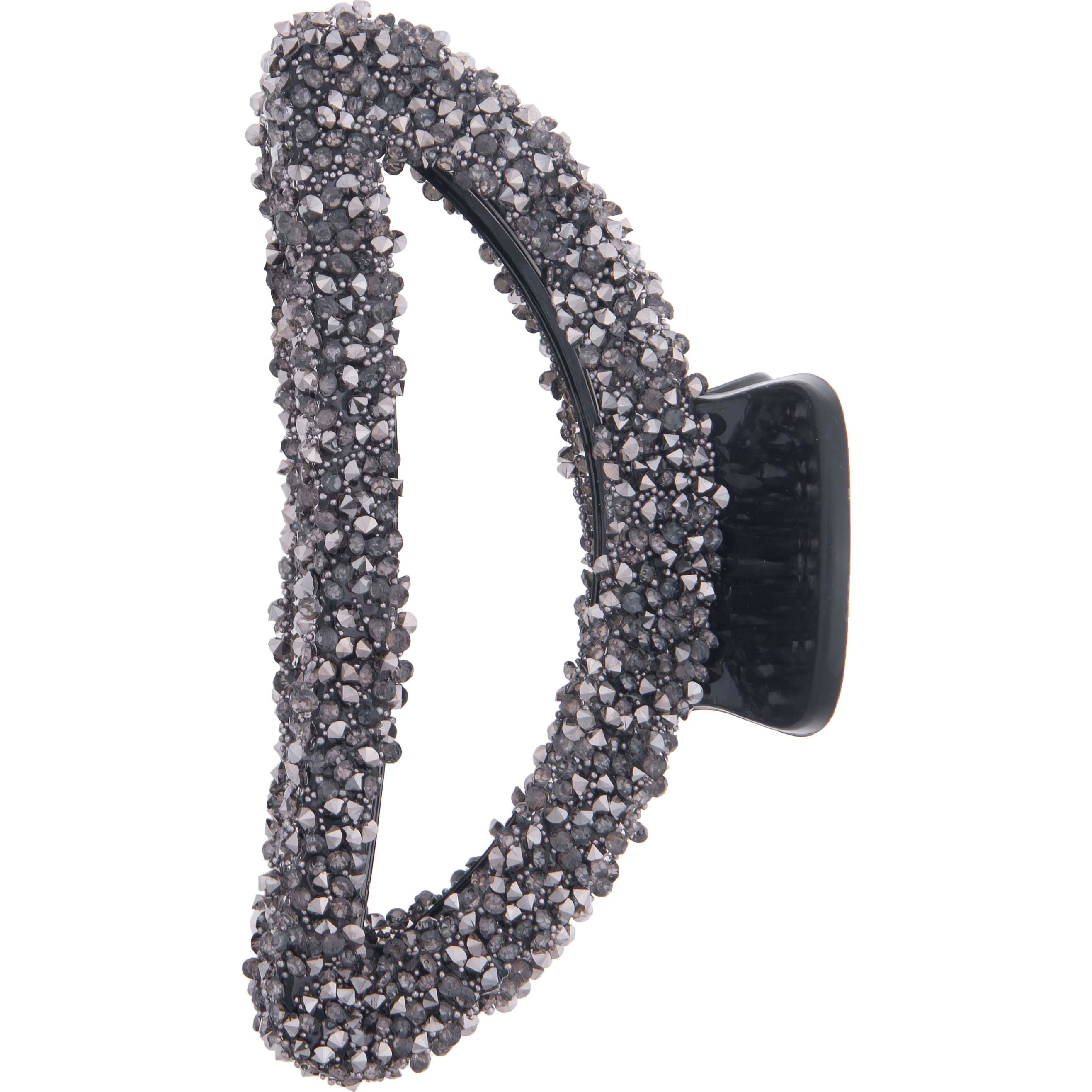 Dazzling Hair Clip Glitter 9 cm Black