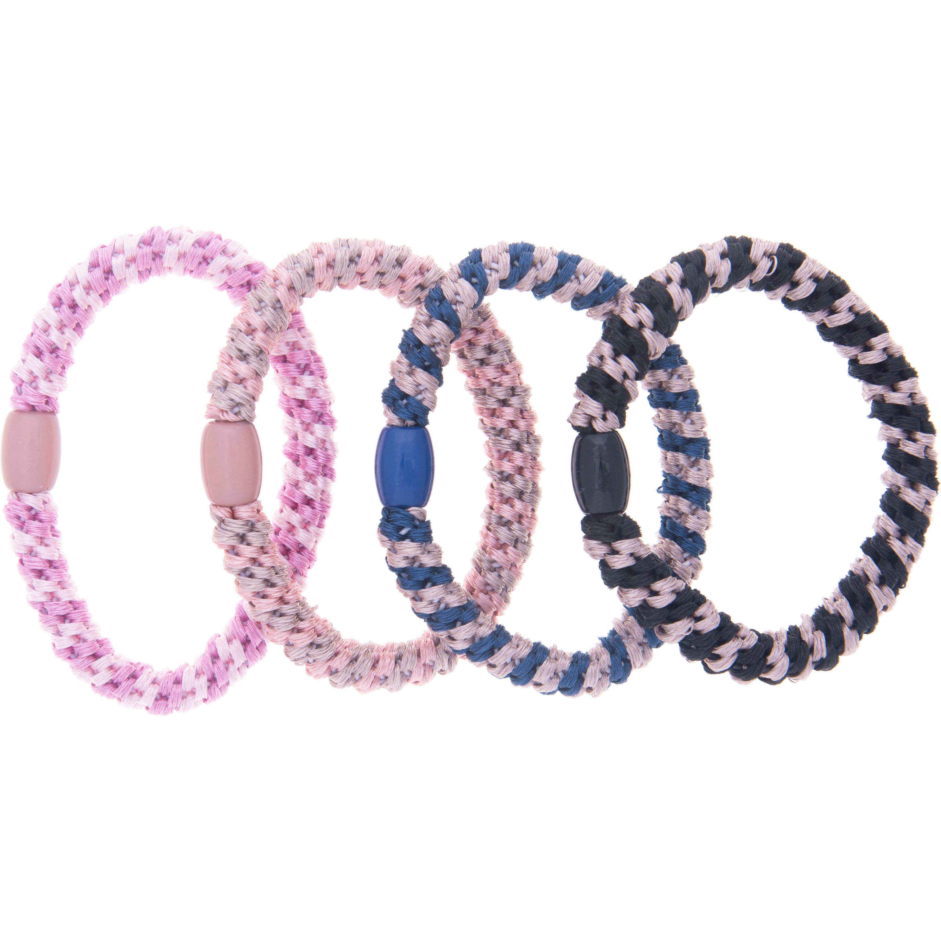 Dazzling Hair Ties 4-Pack Woven Multi Colored