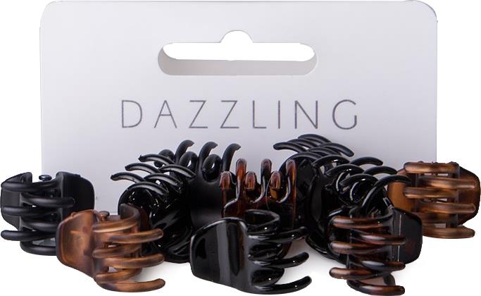 Dazzling Hår 10-pack Mini Hair Clips Mixed Colours