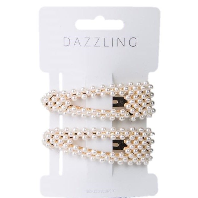 Läs mer om Dazzling Hår 2-pack hårklämma med pärlor