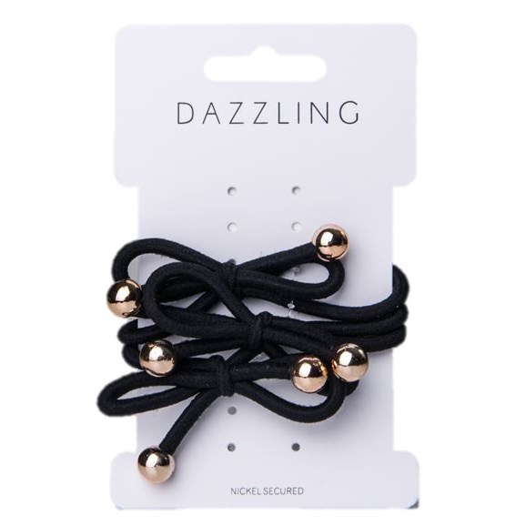 Läs mer om Dazzling Hår 3-pack rosett svart