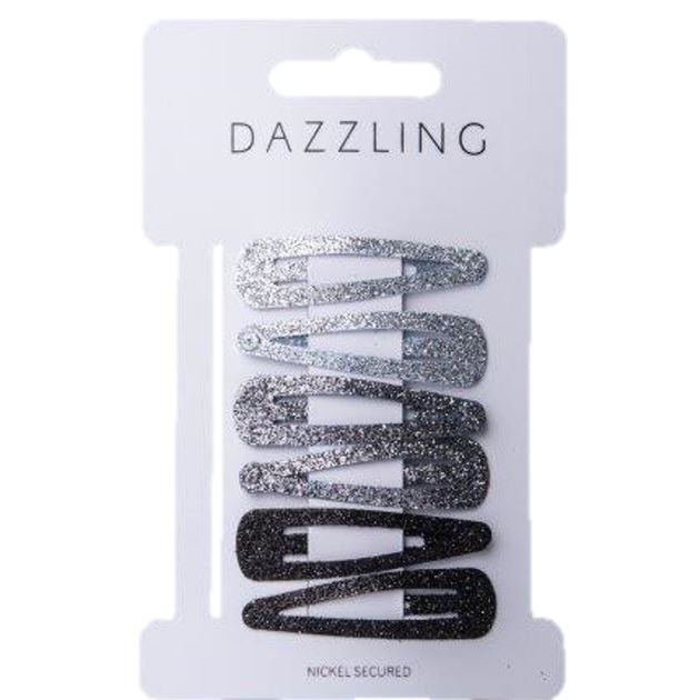 Läs mer om Dazzling Hår 6-pack glittriga hårspännen