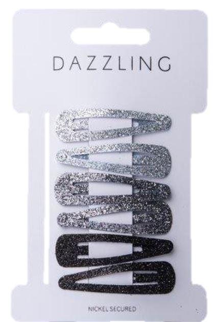 Dazzling Hår 6-pack Barettes Glitter