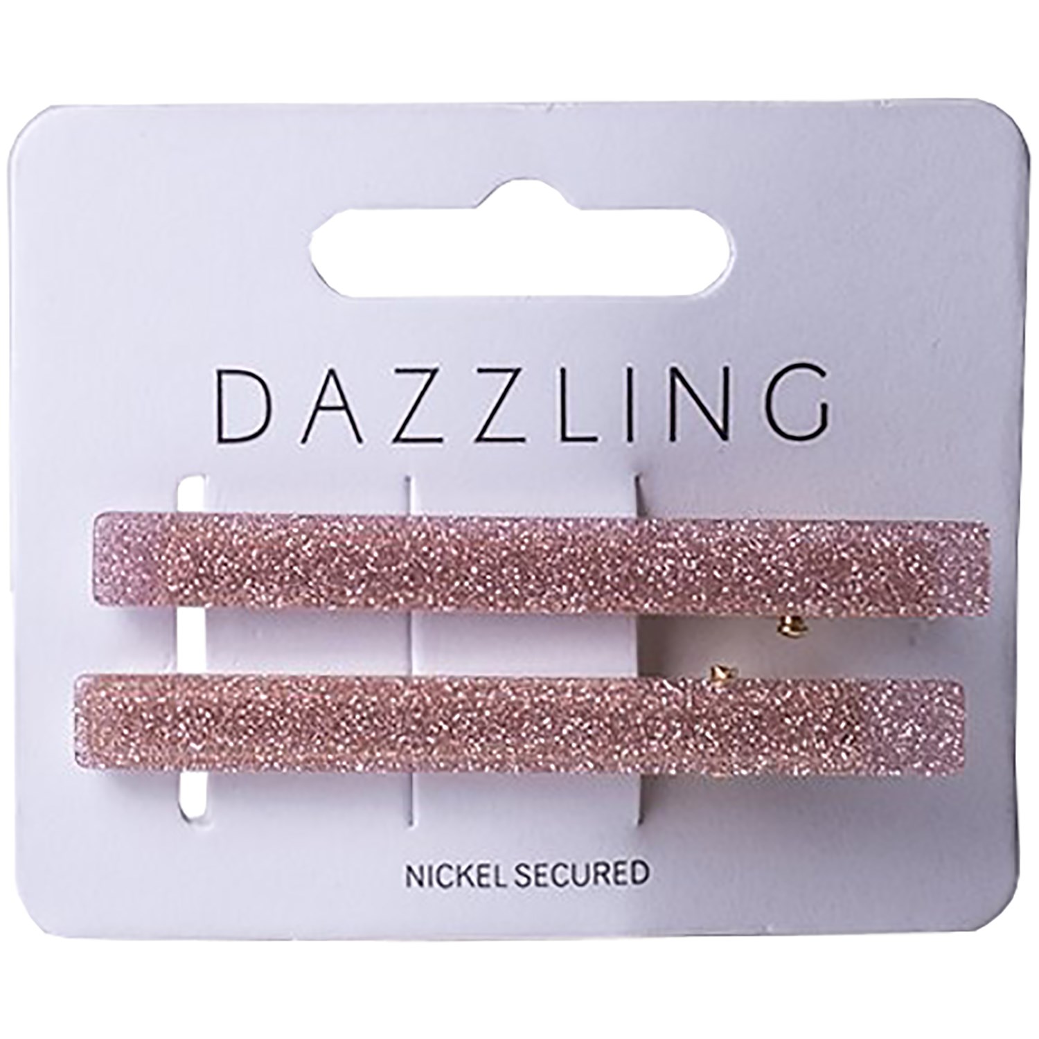 Dazzling Hår Glitterspänne 2-pack Rosa