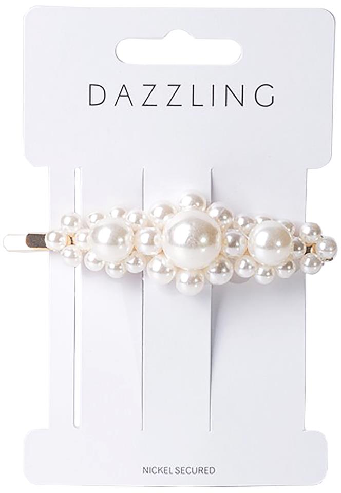 Dazzling Hår Barette Pearls 8 cm
