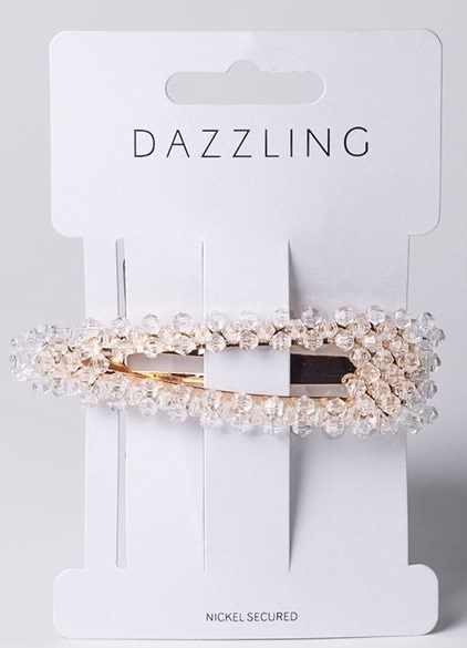 Dazzling Dazzling Hårklämma Skiffer Klar 9cm