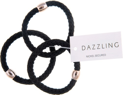 Dazzling Hårsnodd 3-pack svart