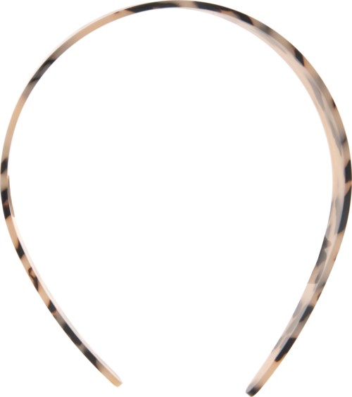 Ein Haarband mit Schildpattmuster, gebogen zum Umranden des Kopfes.