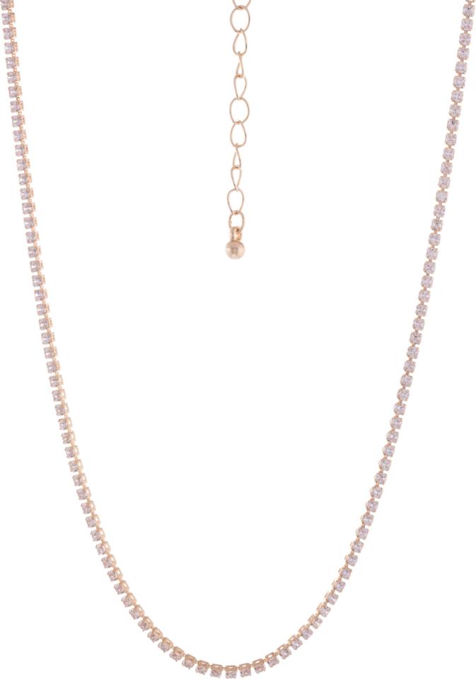 Dazzling J3 Thin Tennis Necklace Gold