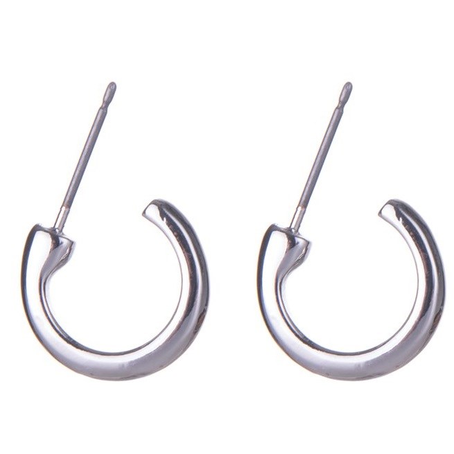 Dazzling Klassiker Creoler Classic Earrings Silver