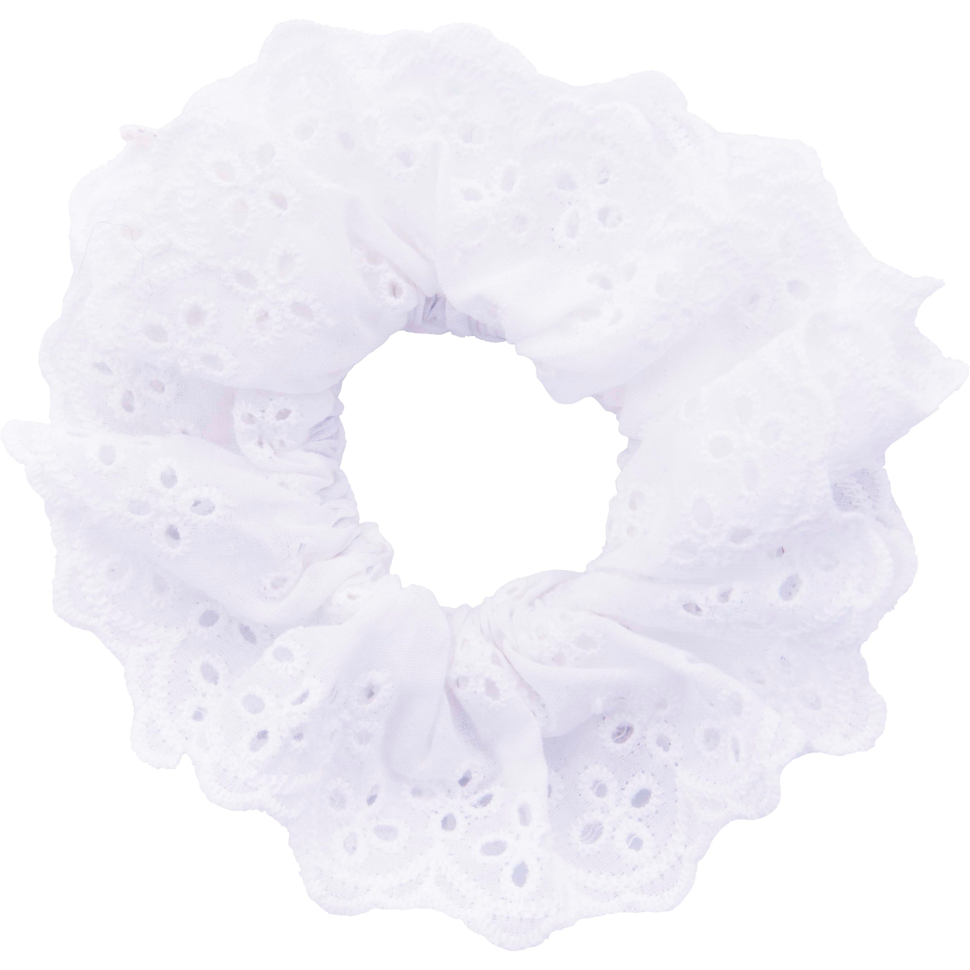 Dazzling Scrunchie Anglais White