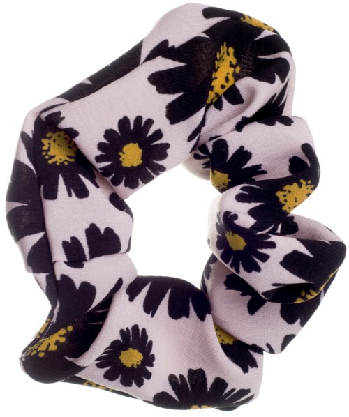 Dazzling Scrunchie Rosa M Svarta Blommor